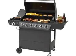 Gasgrill Columbus 6 Brenner mit Seitenbrenner Schwarz*EL Fuego Discount