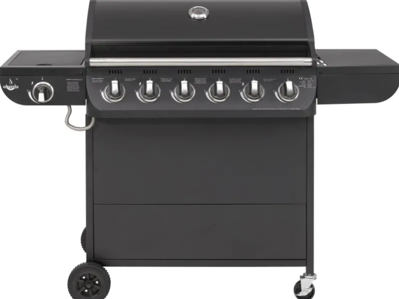 Gasgrill Columbus 6 Brenner mit Seitenbrenner Schwarz*EL Fuego Discount