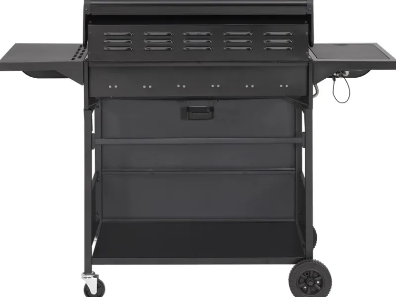 Gasgrill Columbus 6 Brenner mit Seitenbrenner Schwarz*EL Fuego Discount