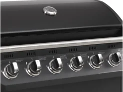 Gasgrill Columbus 6 Brenner mit Seitenbrenner Schwarz*EL Fuego Discount