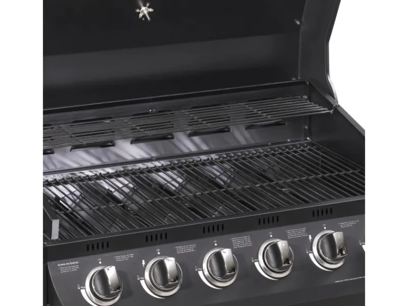 Gasgrill Columbus 6 Brenner mit Seitenbrenner Schwarz*EL Fuego Discount