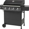 EL Fuego Gasgrills|Gasgrill Columbus 4 Brenner mit Seitenbrenner Schwarz