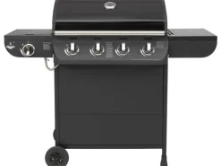 EL Fuego Gasgrills|Gasgrill Columbus 4 Brenner mit Seitenbrenner Schwarz