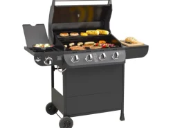 EL Fuego Gasgrills|Gasgrill Columbus 4 Brenner mit Seitenbrenner Schwarz