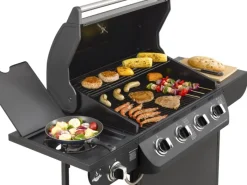 EL Fuego Gasgrills|Gasgrill Columbus 4 Brenner mit Seitenbrenner Schwarz