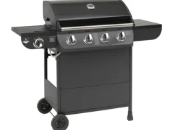 EL Fuego Gasgrills|Gasgrill Columbus 4 Brenner mit Seitenbrenner Schwarz