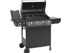 EL Fuego Gasgrills|Gasgrill Columbus 4 Brenner mit Seitenbrenner Schwarz
