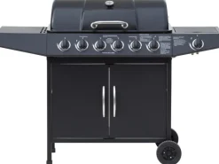 Gasgrill Dayton 6-Brenner + Seitenbrenner Schwarz ca. 133 x 97 x 54 cm*EL Fuego Sale