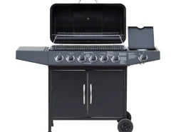 Gasgrill Dayton 6-Brenner + Seitenbrenner Schwarz ca. 133 x 97 x 54 cm*EL Fuego Sale