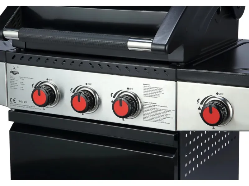 Gasgrill Houston 3+1 ca. 110 x 112 x 56,5 cm*EL Fuego Hot