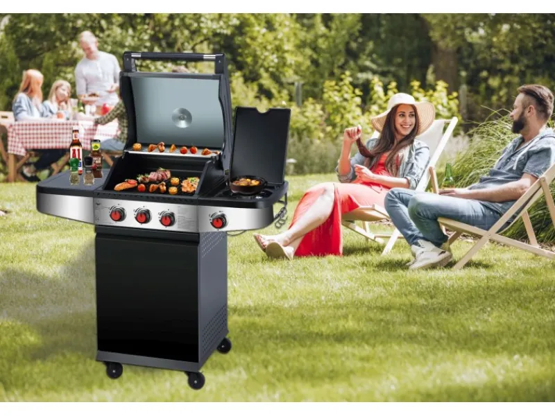 Gasgrill Houston 3+1 ca. 110 x 112 x 56,5 cm*EL Fuego Hot