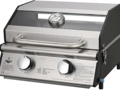 Gasgrill Jesolo 31,2 cm x 47,5 cm x 43,5 cm Schwarz-Silber*EL Fuego Hot