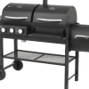 EL Fuego Smoker|Kombigrills|Gas-Kohle-Kombigrill 3in1 Sierra 3 Brenner und Seitenbrenner Schwarz