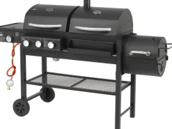 EL Fuego Smoker|Kombigrills|Gas-Kohle-Kombigrill 3in1 Sierra 3 Brenner und Seitenbrenner Schwarz