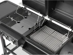 EL Fuego Smoker|Kombigrills|Gas-Kohle-Kombigrill 3in1 Sierra 3 Brenner und Seitenbrenner Schwarz