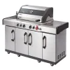 Enders Gasgrills|Gasgrill Kanasas II Pro 4 SIK Profi Turbo 4 Brenner & Seitenkocher Silber