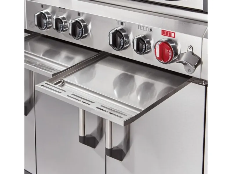 Enders Gasgrills|Gasgrill Kanasas II Pro 4 SIK Profi Turbo 4 Brenner & Seitenkocher Silber