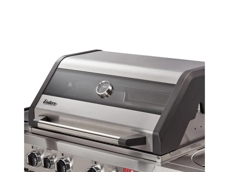 Enders Gasgrills|Gasgrill Kanasas II Pro 4 SIK Profi Turbo 4 Brenner & Seitenkocher Silber