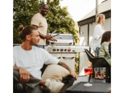 Enders Gasgrills|Gasgrill Kanasas II Pro 4 SIK Profi Turbo 4 Brenner & Seitenkocher Silber