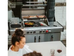 Enders Gasgrills|Gasgrill Kanasas II Pro 4 SIK Profi Turbo 4 Brenner & Seitenkocher Silber