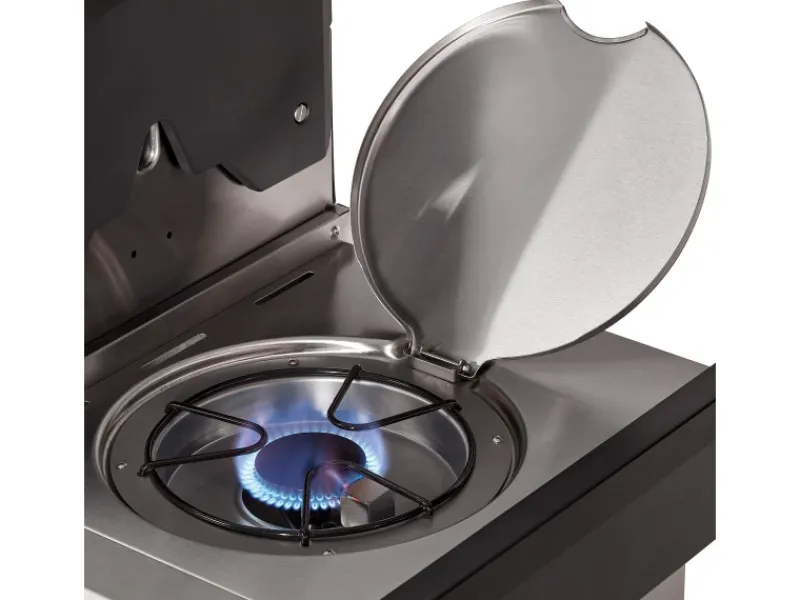 Enders Gasgrills|Gasgrill Kanasas II Pro 4 SIK Profi Turbo 4 Brenner & Seitenkocher Silber