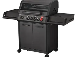 Enders Gasgrills|Gasgrill Monroe Pro 4 SIK Turbo Shadow 4 Brenner & Seitenkocher Schwarz