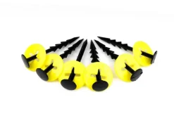 Erdnägel mit Scheiben als Bodenanker für Gartenvlies 6 Stück*Erdbeerprofi Hot