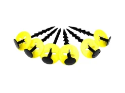 Erdnägel mit Scheiben als Bodenanker für Gartenvlies 6 Stück*Erdbeerprofi Hot