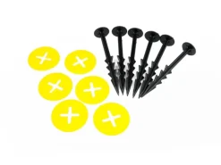 Erdnägel mit Scheiben als Bodenanker für Gartenvlies 6 Stück*Erdbeerprofi Hot