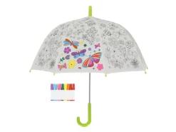Esschert Outdoor-Spielzeug|Ausmalregenschirm Schmetterlinge Ø 70,5 cm x 69,2 cm