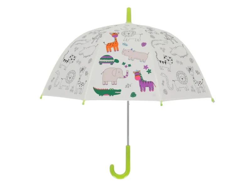 Esschert Outdoor-Spielzeug|Ausmalregenschirm Dschungel Ø 70,5 cm x 69,2 cm