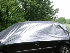 Eufab Rechen|Halbgarage mit Gummizug und Haken Gr. M Silber