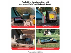 EVOCAMP Campingzubehör|Butan 4 Stück Gaskartusche 227g für Campingkocher Gasheizung und Unkrautbrenner Typ MSF-1a