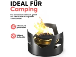 EVOCAMP Grillzubehör|Feuerschalen|Feuerfeste Unterlage 50 x 50 cm bis zu 982 °C für Grill Nicht Brennbar Brandschutz