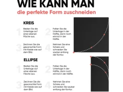 EVOCAMP Grillzubehör|Feuerschalen|Feuerfeste Unterlage 50 x 50 cm bis zu 982 °C für Grill Nicht Brennbar Brandschutz
