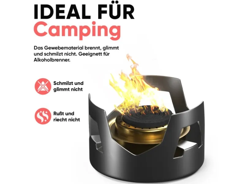 Feuerfeste Unterlage 60 x 60 cm bis zu 982 °C für Grill Nicht Brennbar Brandschutz*EVOCAMP Discount