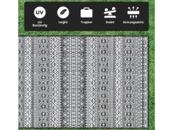 Outdoor-Teppich 250 x 400 cm Wetterfest Picknickdecke Kunststofffasern*EVOCAMP Best