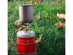 EVOCAMP Campingzubehör|Propan Butan 3 Stück Gaskartusche 450g Schraubkartusche Eurogewinde Sicherheitsverschluss für Campingkocher