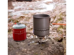 EVOCAMP Campingzubehör|Propan Butan 3 Stück Gaskartusche 450g Schraubkartusche Eurogewinde Sicherheitsverschluss für Campingkocher