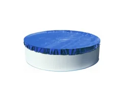 Evolution Abdeckplane Rund 300/320cm Blau mit Übermaß Sommer Winter Pool Schwimmbad* Hot