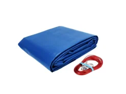 Evolution Abdeckplane Rund 300/320cm Blau mit Übermaß Sommer Winter Pool Schwimmbad* Hot