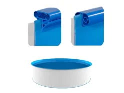 Pooltechnik|Evolution Poolfolie Rund Blau 500x120cm 0,6mm Einhängebiese Austauschfolie Innenhülle