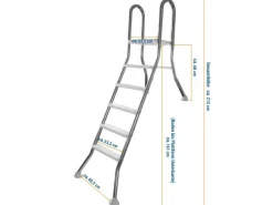 Evolution Poolleiter für Teilversenkte Becken mit Plattform 1+5 Stufen V2A* Discount