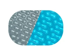 Pool Abdeckung|Einbaupools|Evolution Solarplane Oval 623x360cm Darkblue-Silver 400µm Geobubble Isolation