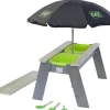 EXIT Aksent Sand- und Wassertisch mit Sonnenschirm und Gartenwerkzeugen*Exit Toys Discount