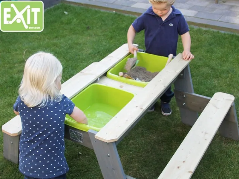 Exit Toys Wasserspielzeug|EXIT Aksent Sand,- Wasser- und Picknicktisch (2 Bänke)