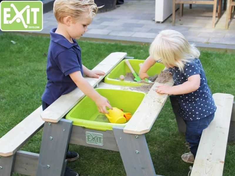 Exit Toys Wasserspielzeug|EXIT Aksent Sand,- Wasser- und Picknicktisch (2 Bänke)