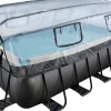 Exit Toys Pool Abdeckung|Exit Black Leather Pool Schwarz 400x200x122 cm Sandfilterp., Abdeckung, Wärmep.