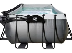 Exit Toys Pool Abdeckung|Exit Black Leather Pool Schwarz 400x200x122 cm Sandfilterp., Abdeckung, Wärmep.
