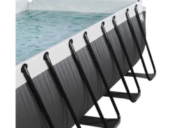 Exit Toys Pool Abdeckung|Exit Black Leather Pool Schwarz 400x200x122 cm Sandfilterp., Abdeckung, Wärmep.